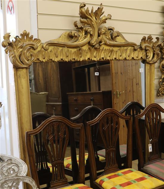 A Victorian gilt overmantel mirror W. approx. 145cm